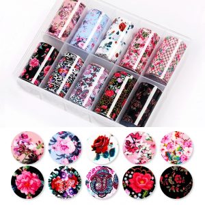 Caja Papel Foil Flores