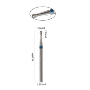 Fresa para Manicura Russa Punta Redonda M - 2,0mm