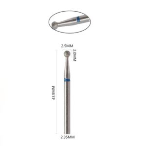 Fresa para Manicura Russa Punta Redonda M - 2,5mm